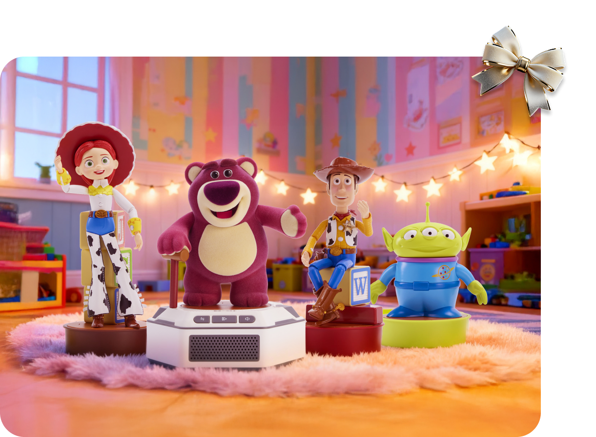 Kostenloser Lotso-Basis-Roboter und drei Figuren: Woody, Jessie und Alien bei einem Einkauf von 1099 Euro – Robosen-Weihnachtsaktion