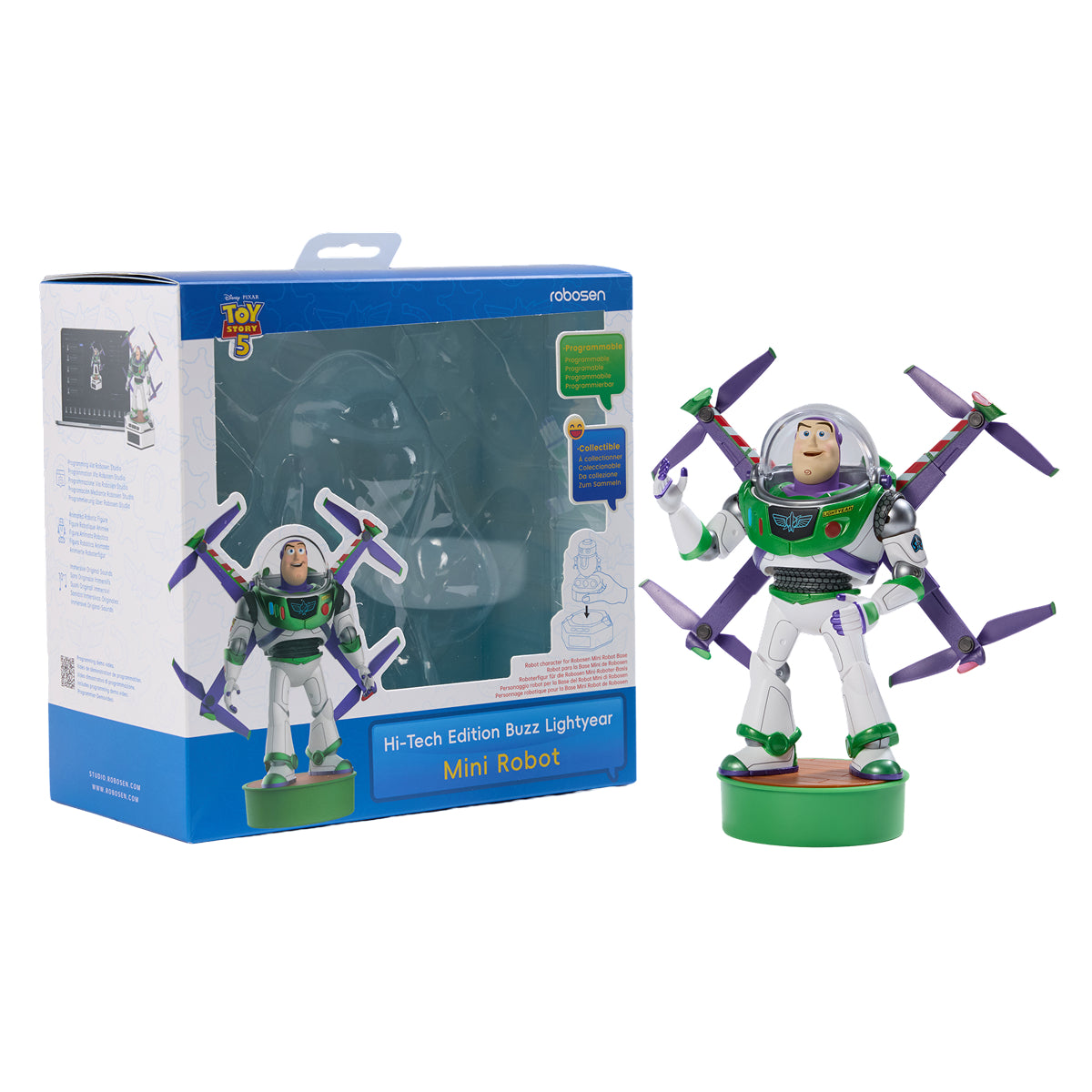 Robosen Mini-Roboter – Toy Story 5 Set: Buzz Lightyear (Hi-Tech Edition) & Woody